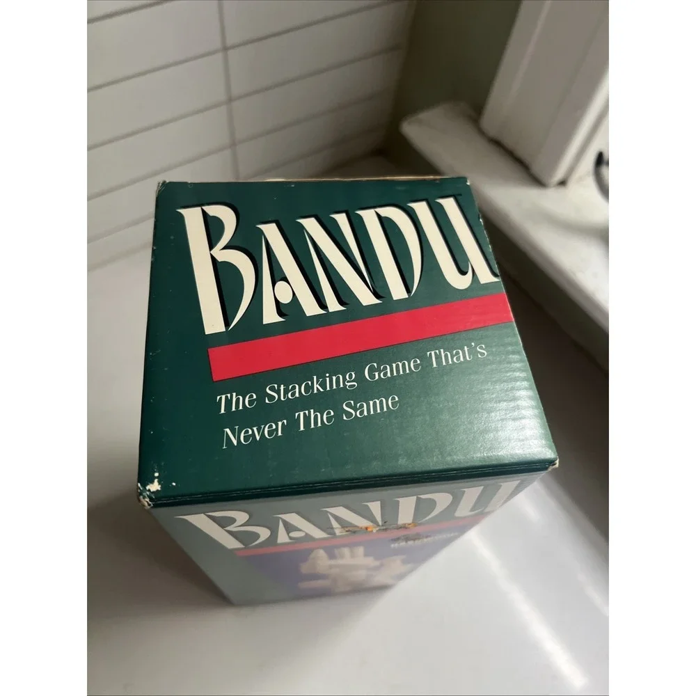 Vintage BANDU Wood Block Stacking Game - NEW - Milton Bradley - 1991